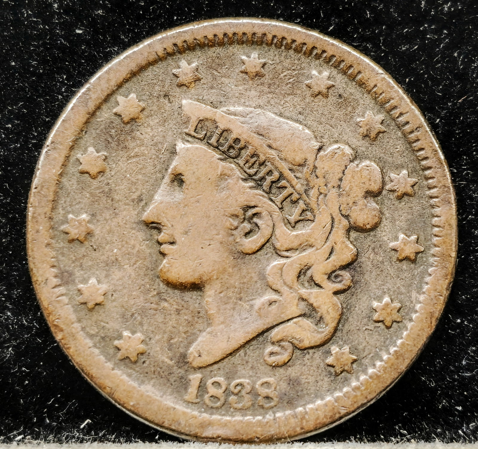 1838 Liberty Head Large Cent Coin (1 of 2)
