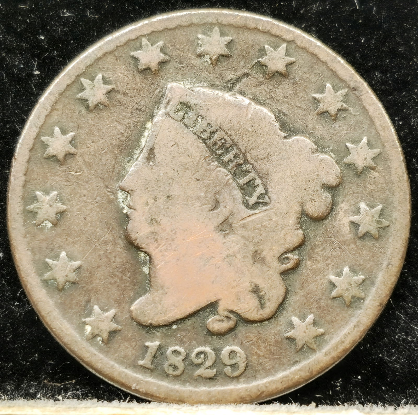 1829 Matron Head Medium Letter Large Cent Coin (1 of 2)