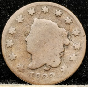 1822 Matron Head Large Cent Coin