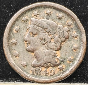 1849 Liberty Head Large Cent Coin