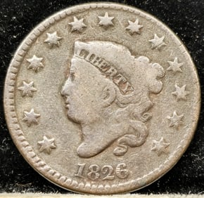 1826 Matron Head Large Cent Coin