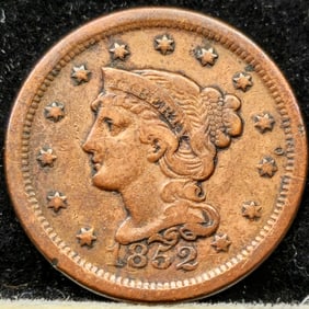1852 Liberty Head Large Cent Coin