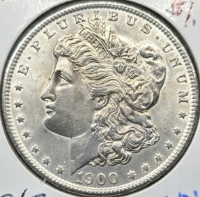 1900 Morgan Silver Dollar Coin Uncirculated