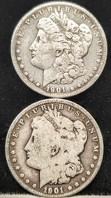 1901-O Morgan Silver Dollar Coins