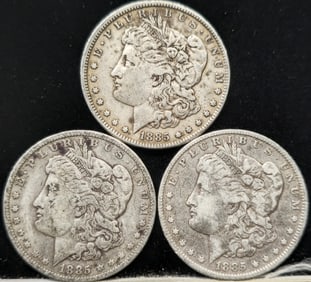 1885 Morgan Silver Dollar Coins