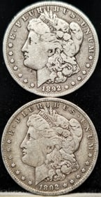 1892-O Morgan Silver Dollar Coins
