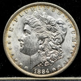 1884-O Morgan Silver Dollar Coin Uncirculated Toned