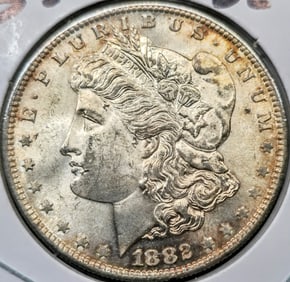 1882-S Morgan Silver Dollar PL Coin Uncirculated Toned