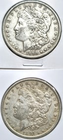 1890 & 1891 Morgan Silver Dollar Coins