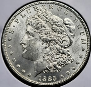 1885 Morgan Silver Dollar Coin Uncirculated