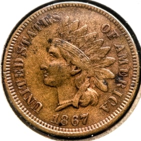 1867 Indian Head Cent Coin Key Date