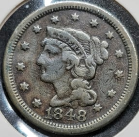 1848 Matron Head Large Cent Coin