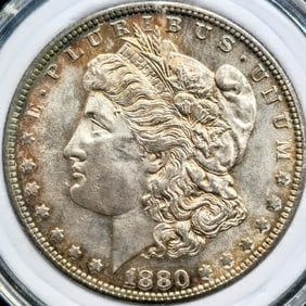 1880-S Morgan Silver Dollar DMPL Coin Toned