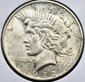 1922 Peace Silver Dollar Coin Uncirculated