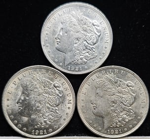 1921 Morgan Silver Dollar Coins