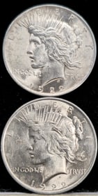 1922 Peace Silver Dollar Coins