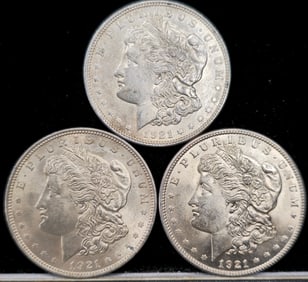 1921 Morgan Silver Dollar Coins