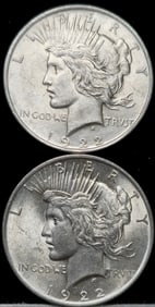 1922 Peace Silver Dollar Coins