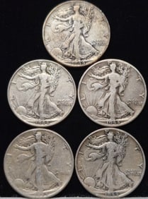 1944 Walking Liberty Silver Half Dollar Coins