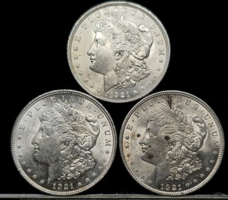 1921 Morgan Silver Dollar Coins