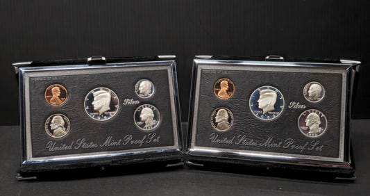 1992 & 1993 United States Mint Premier Silver Proof Sets