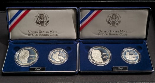 1993 United States Mint Bill of Rights Two Coin Proof Sets