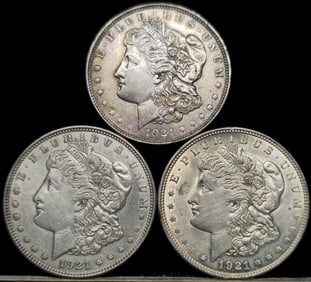 1921 Morgan Silver Dollar Coins