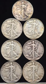 1945 - 1947 Walking Liberty Silver Half Dollar Coins