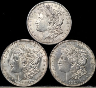1921 Morgan Silver Dollar Coins