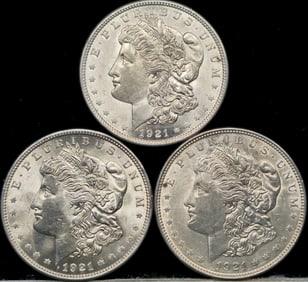 1921 Morgan Silver Dollar Coins