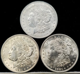1921 Morgan Silver Dollar Coins