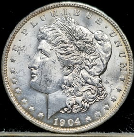 1904-O Morgan Silver Dollar Coin Uncirculated Toned