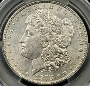 1878 7TF Morgan Silver Dollar Broken D VAM-194 MS 61 CAC