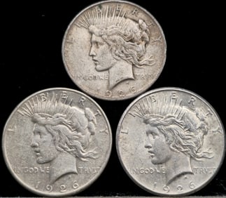 1926 Peace Silver Dollar Coins