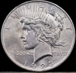 1923 Peace Silver Dollar Coin Uncirculated