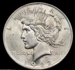 1922 Peace Silver Dollar Coin Uncirculated
