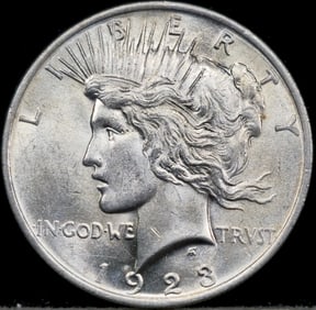 1923 Peace Silver Dollar Coin Uncirculated