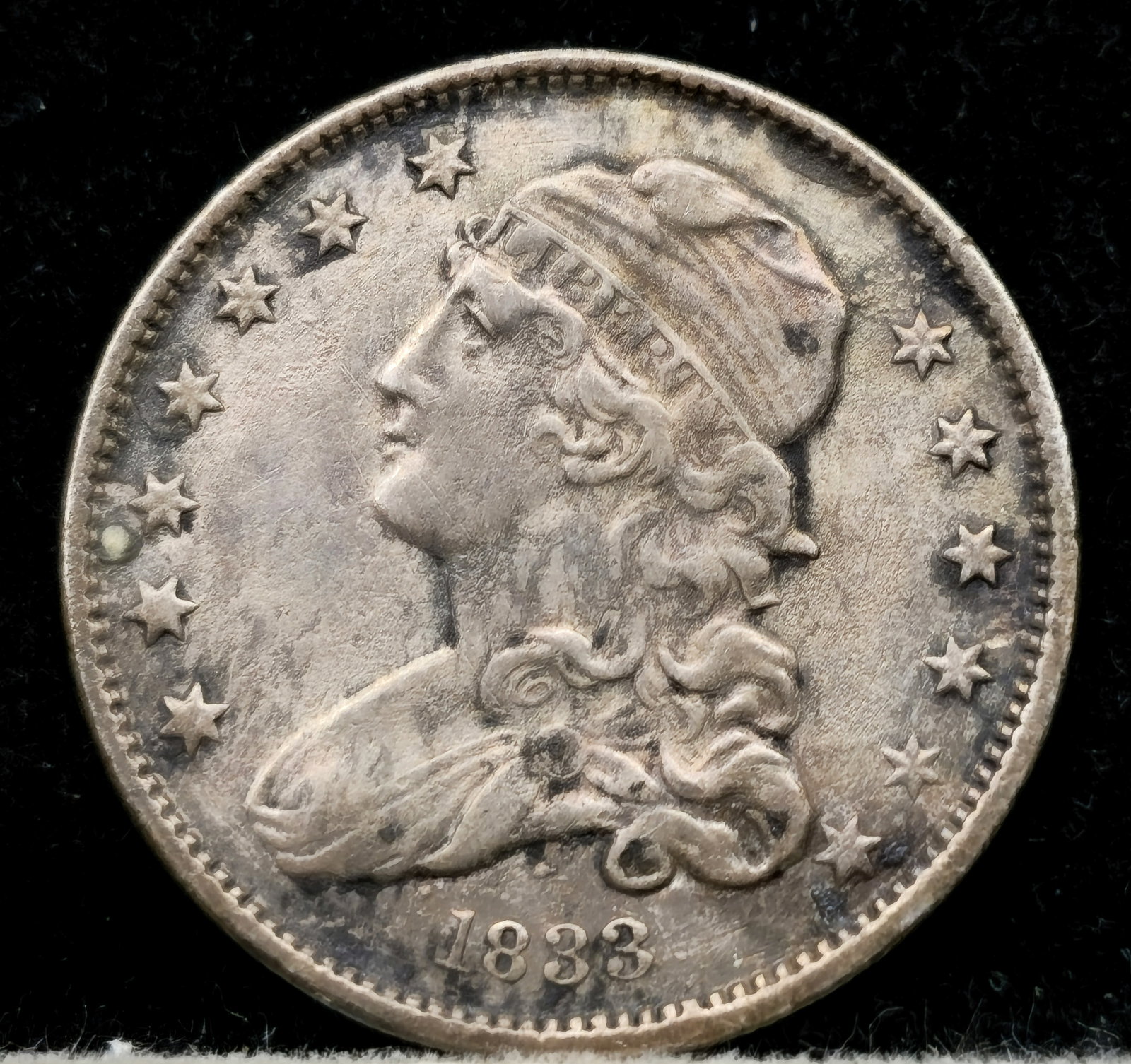 1833 Capped Bust Silver Quarter AU (1 of 2)