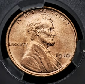 1910 Lincoln Wheat Cent RD Coin  Uncirculated