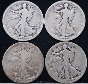 Walking Liberty Silver Half Dollar Coins