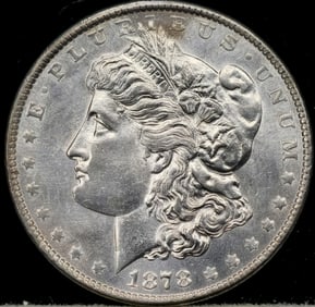 1878 7TF Morgan Silver Dollar PL Coin