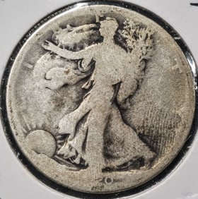 1920-D Walking Liberty Silver Half Dollar Semi Key Date Coin