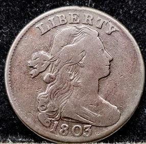 1803 Draped Bust Small Date Small Fraction Large Cent Coin