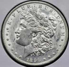 1896 Morgan Silver Dollar Coin Uncirculated