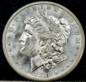 1880-S Morgan Silver Dollar DMPL Coin Uncirculated