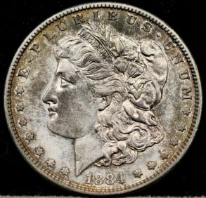 1884-S Morgan Silver Dollar Coin Toned