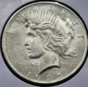 1925 Peace Silver Dollar Coin Uncirculated