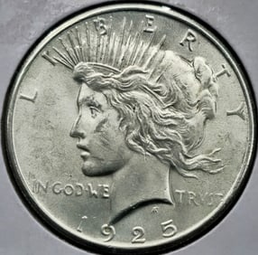 1925 Peace Silver Dollar Coin Uncirculated