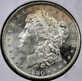 1880-S Morgan Silver Dollar DMPL Coin Uncirculated Toned