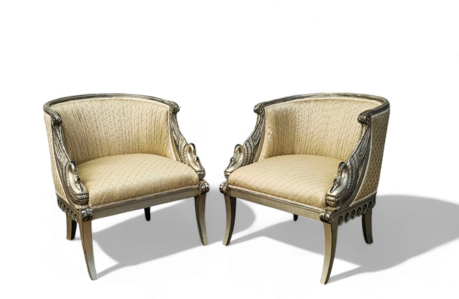 Philippe Starck Silver Leaf Swan Chairs (1 of 6)